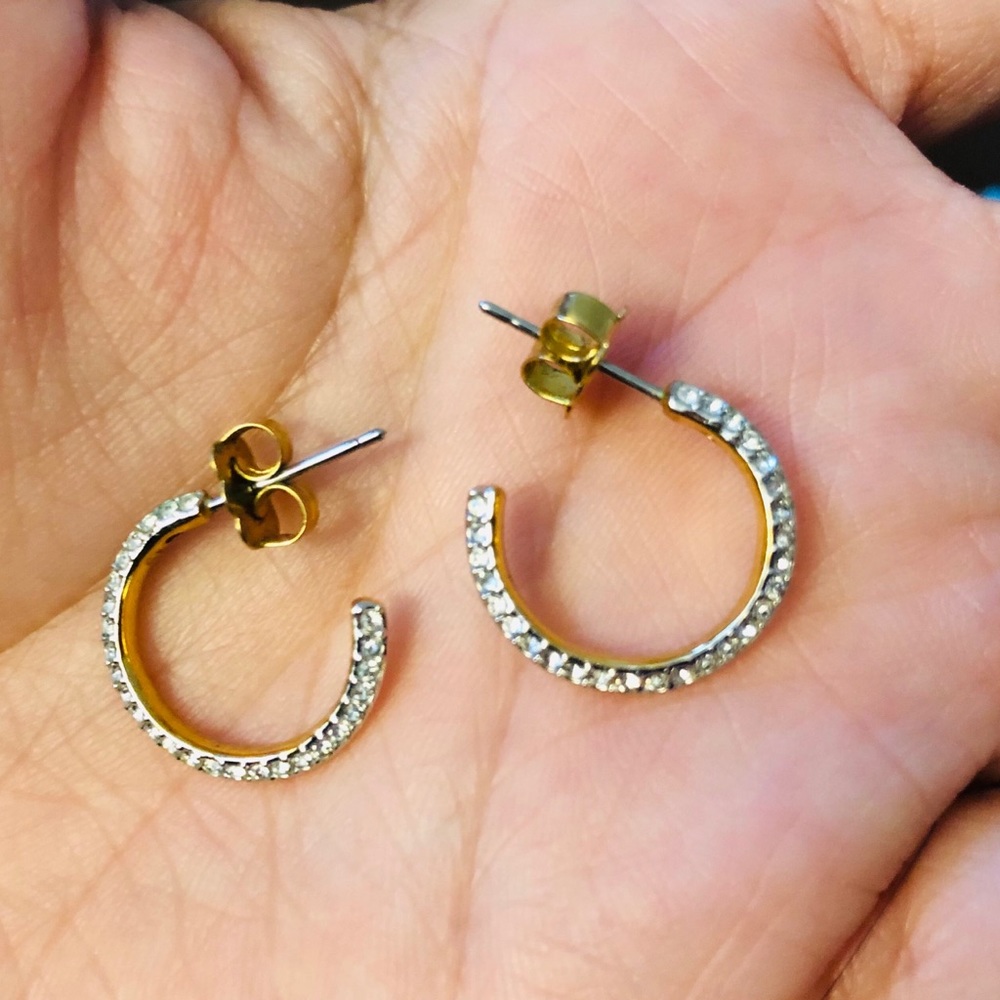 Nadri Pave hoop earrings